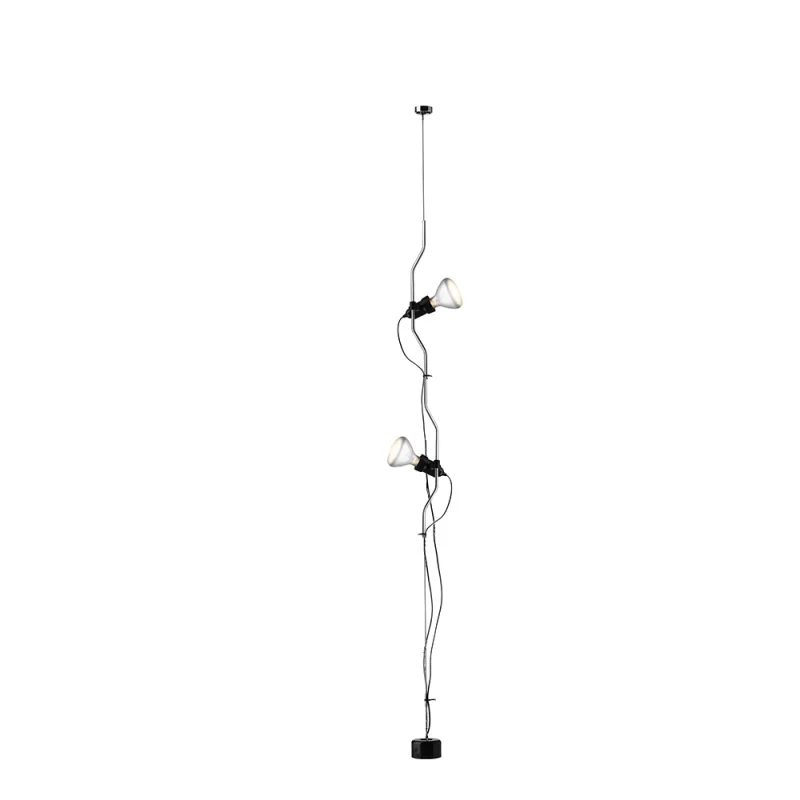 Flos Parentesi Doppia lampada terra sospensione nickel dimmerabile Flos Parentesi Doppia lampada terra sospensione nickel dimmerabile