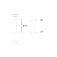 Zafferano Circe lampada a batteria led