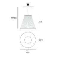 Vibia Array D124 conical suspension lamp