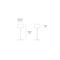 Zafferano Ofelia Micro led battery lamp