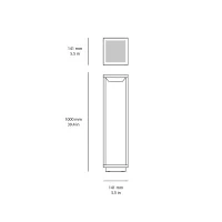Zafferano Home Solar led bollard with solar panel Zafferano Home Solar led bollard with solar panel