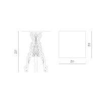 Slide Master of Love high table with square top