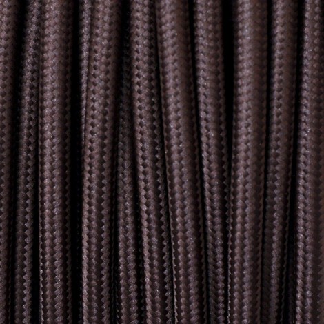 Cavo Elettrico 2X o 3X 50 metri Tondo in Tessuto Colore Marrone
