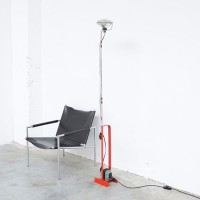 Flos Toio Red Floor Lamp Dimmable USA 110V Castiglioni 1962 Flos Toio Red Floor Lamp Dimmable USA 110V Castiglioni 1962