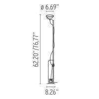 Flos Toio Nera lampada terra Dimmable USA 110V Castiglioni 1962