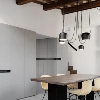 Flos AIM x 4 LED Lampada Sospensione Nero