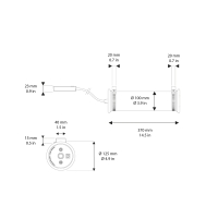 DCW In The Tube led wall ceiling lamp