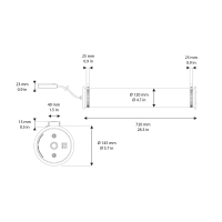 DCW In The Tube 120-700 lampada da parete soffitto led