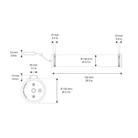 DCW In The Tube 120-700 led wall ceiling lamp
