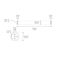 DCW In The Tube 120-1300 lampada da parete soffitto led