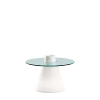 Slide Peak side table with round top
