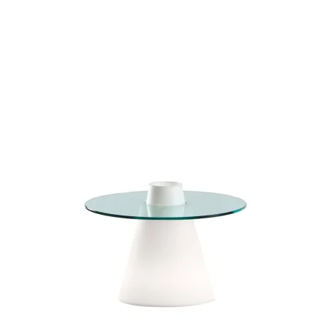Slide Peak side table with round top