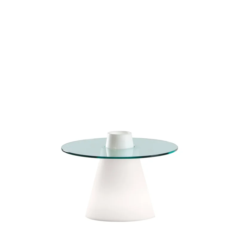 Slide Peak side table with round top