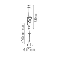 Flos Parentesi Suspension Pendant Lamp Dimmable Black LED LAMP