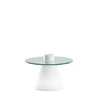 Slide Peak luminous side table with round top