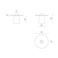 Slide Peak tavolino luminoso con piano rotondo Slide Peak tavolino luminoso con piano rotondo