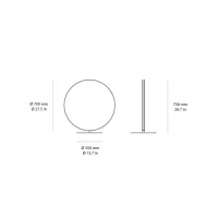 Artemide Se|eS mirror led floor and table lamp