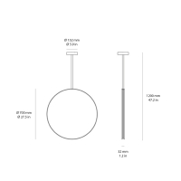 Artemide Se|eS mirror led suspension lamp