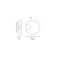 Vibia Dots 4662 lampada da parete con switch