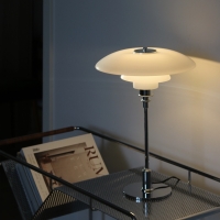 Louis Poulsen PH 3½-2½ Glass Table Lamp with Diffused Light