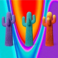 Gufram The Invisible Spectrum Cactus coat hanger Limited Edition