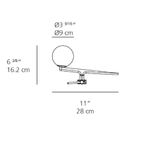 Artemide Yanzi Table LED Table Lamp Brass Glass Neri&Hu