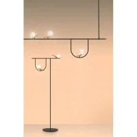 Artemide Yanzi Floor LED 20W 3000K Floor Lamp Brass Glass