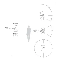 Leucos JJ Big Grip led wall lamp with hook Leucos JJ Big Grip led wall lamp with hook