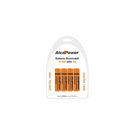 Batterie Ricaricabili 1,2V 1600 mAh AA R6 stilo 4pz