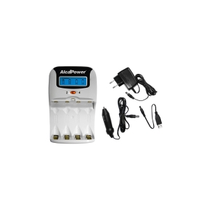 Caricabatteria con schermo LCD per batterie Ni-MH