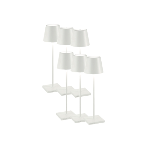Zafferano Poldina Pro box x6 lampade portatili led