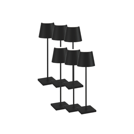 Zafferano Poldina Pro box x6 portable led lamps