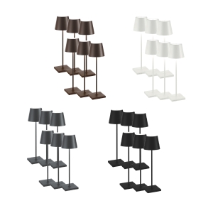 Zafferano Poldina Pro box x6 portable led lamps