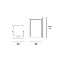 Logica Diogene Hybrid sand LED solar battery wall Lantern