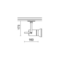 IVela Drim 738-016 E27 100W PAR30 Faretto Spotlight da Binario