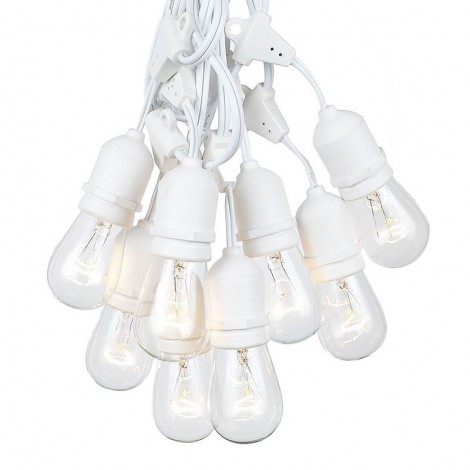 Catena Luminosa Cordoniera Bianca 10 Portalampada con calata