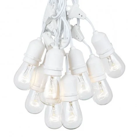 White String Light 10 Lamp holder with descent cable E27 12.5