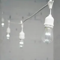White String Light 10 Lamp holder with descent cable E27 12.5