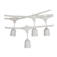 Catena Luminosa Cordoniera Bianco 10 Portalampada E27 10 metri esterno