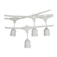 White String Light 10 Lamp holder E27 10 meter Outdoor