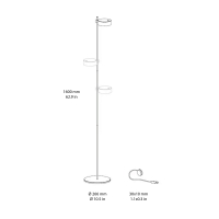 Zafferano Super O lampada da terra led