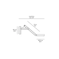 Rotaliana String W0 DTW wall lamp