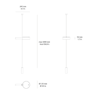 Zafferano Super O sospensione verticale led