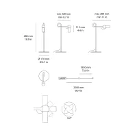 Kundalini Bird lampada da tavolo led