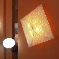 Flos Ariette Lampada da Parete E27 Applique in tessuto Design