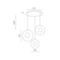 Ondaluce Candy 3 suspension lamp