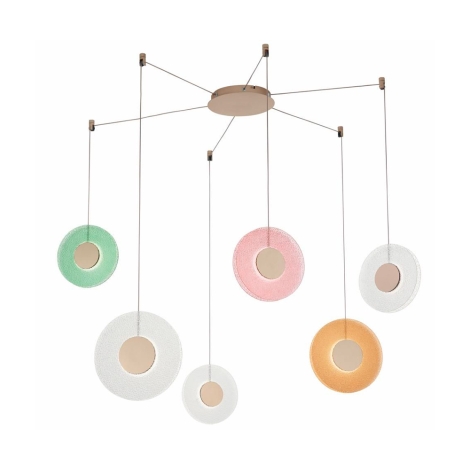 Ondaluce Candy 6 radial suspension lamp