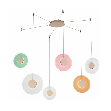 Ondaluce Candy 6 radiale lampada a sospensione