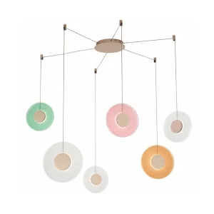 Ondaluce Candy 6 radiale lampada a sospensione