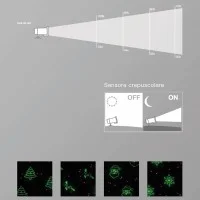 New Lamps Proiettore Laser 10W 230V con movimento 4 Decori